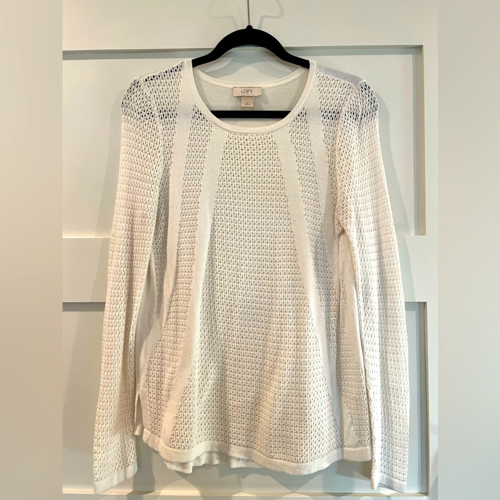 LOFT white sweater